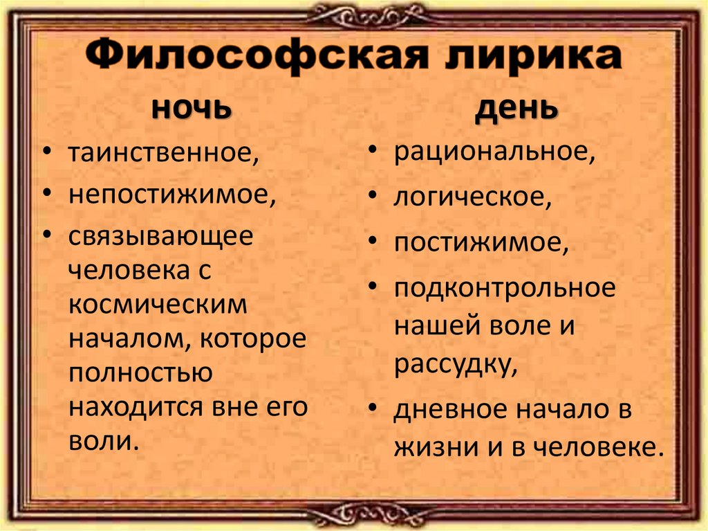 Философская лирика