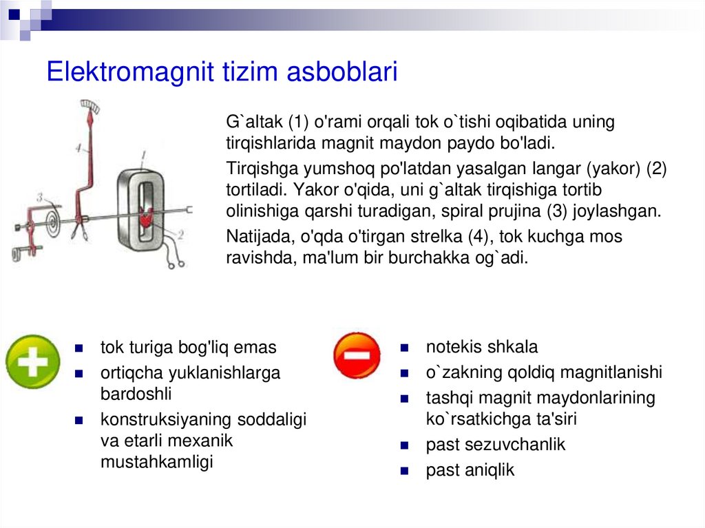 Elektromagnit tizim asboblari