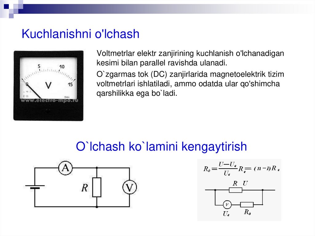 Kuchlanishni o'lchash