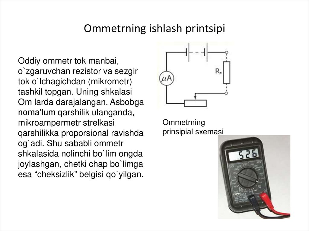 Ommetrning ishlash printsipi