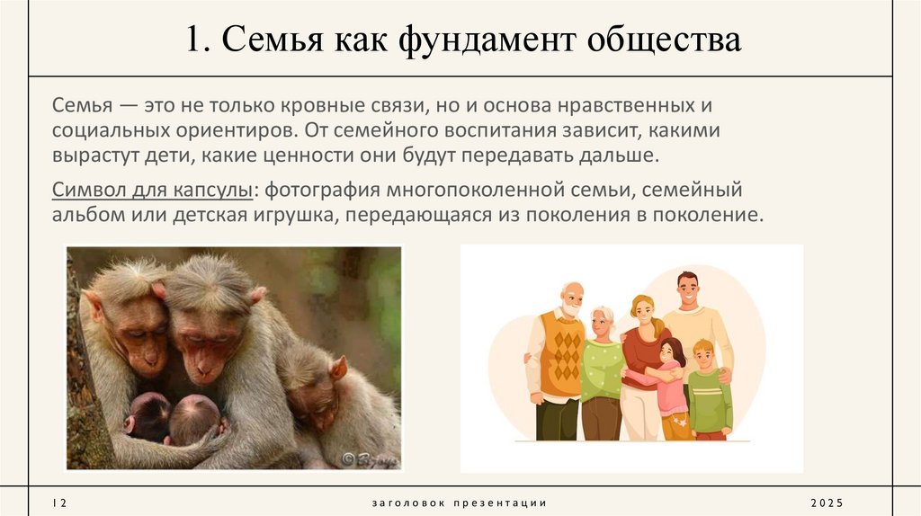 1. Семья как фундамент общества