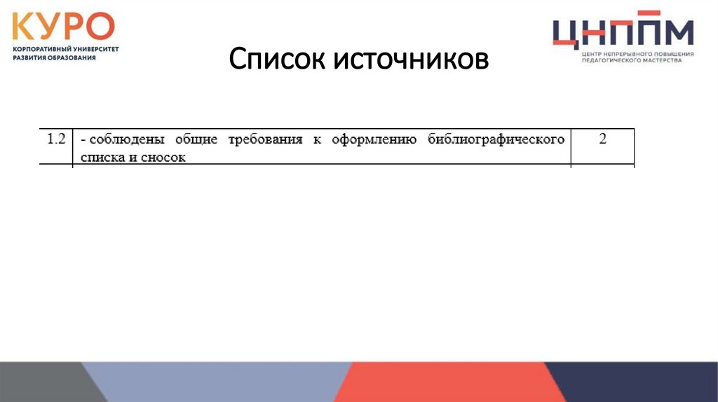 Список источников