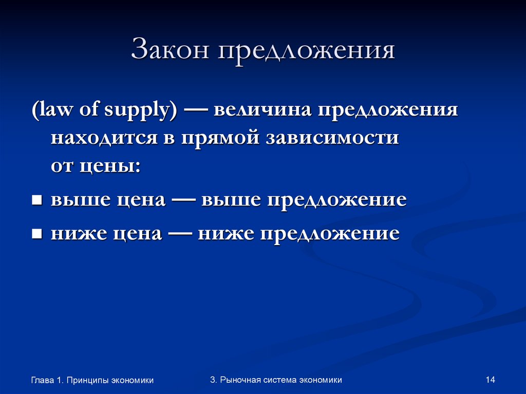 Закон предложения