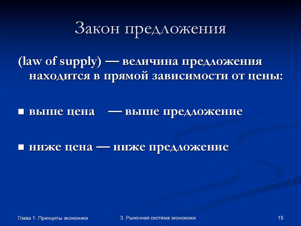 Закон предложения