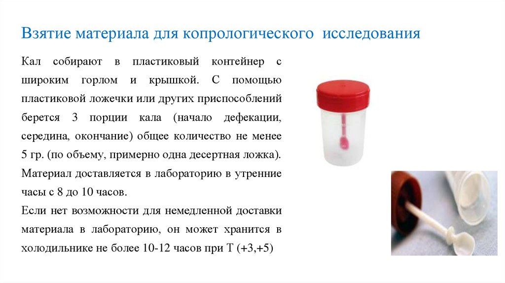 Взятие материала для копрологического исследования