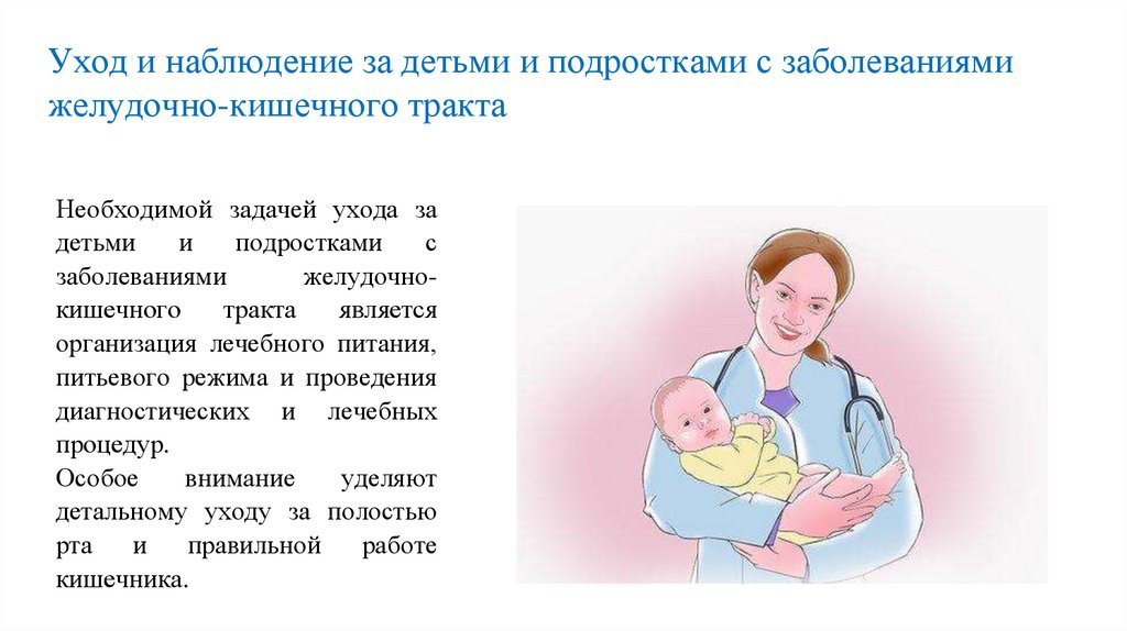 Уход и наблюдение за детьми и подростками с заболеваниями желудочно-кишечного тракта
