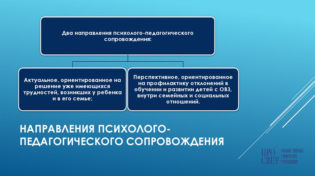 Направления психолого-педагогического сопровождения