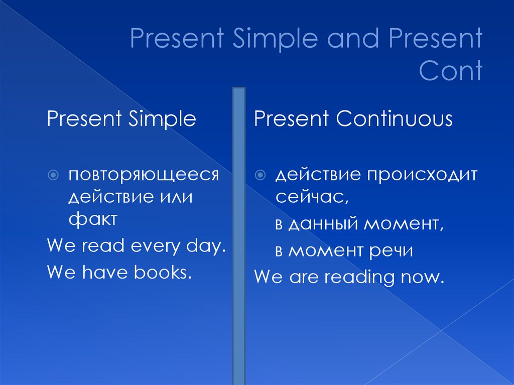 Present Simple and Present Cont