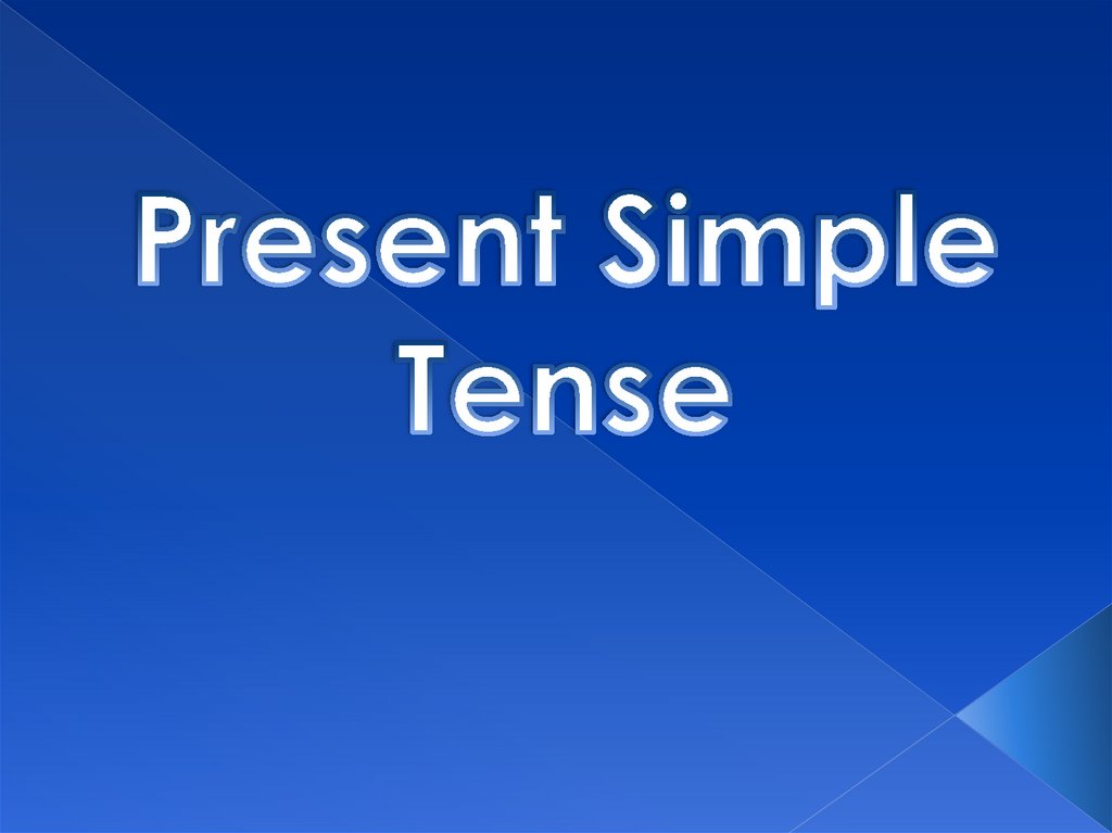 Present Simple Tense