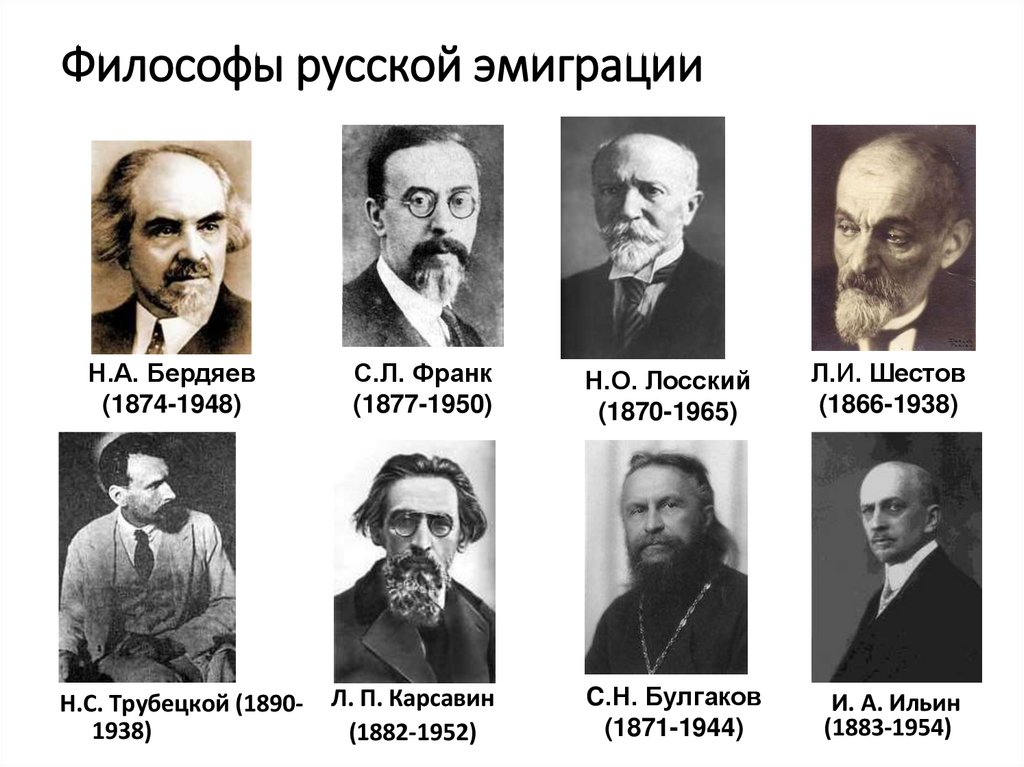 Философы русской эмиграции