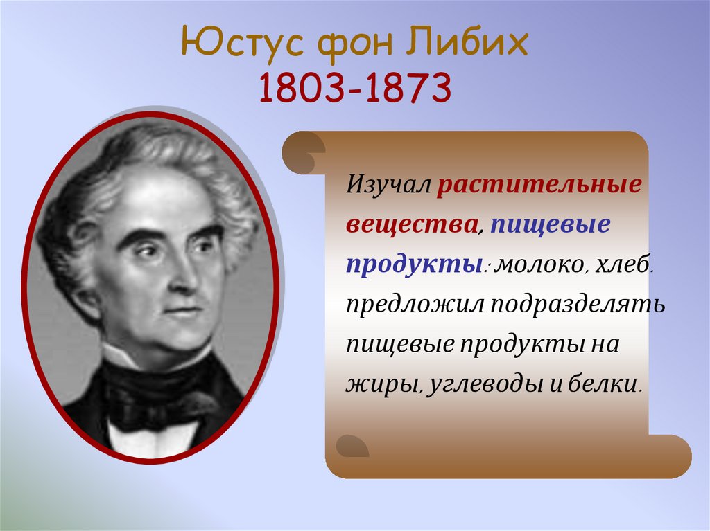 Юстус фон Либих 1803-1873