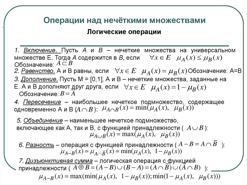 L-R нечеткие числа