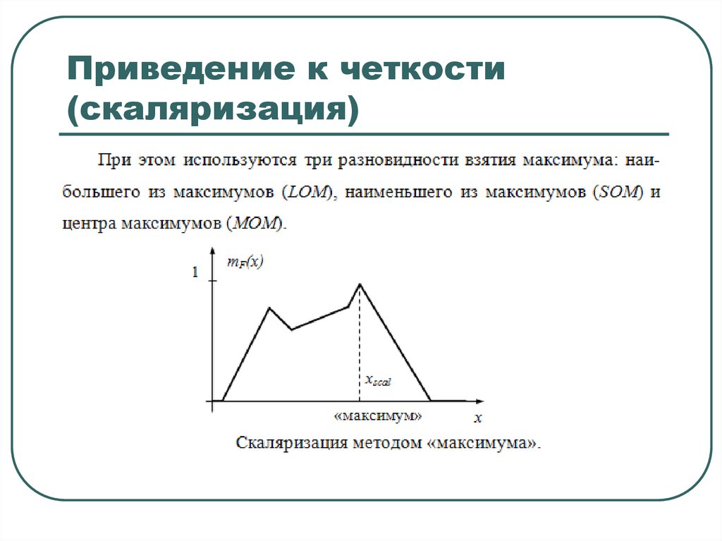 Приведение к четкости (скаляризация)