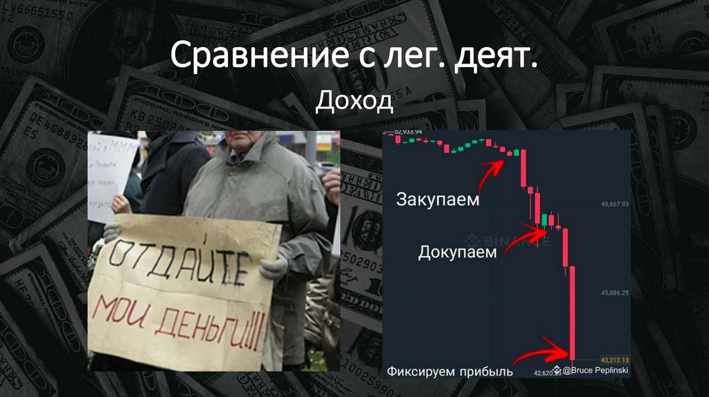 Сравнение с лег. деят.