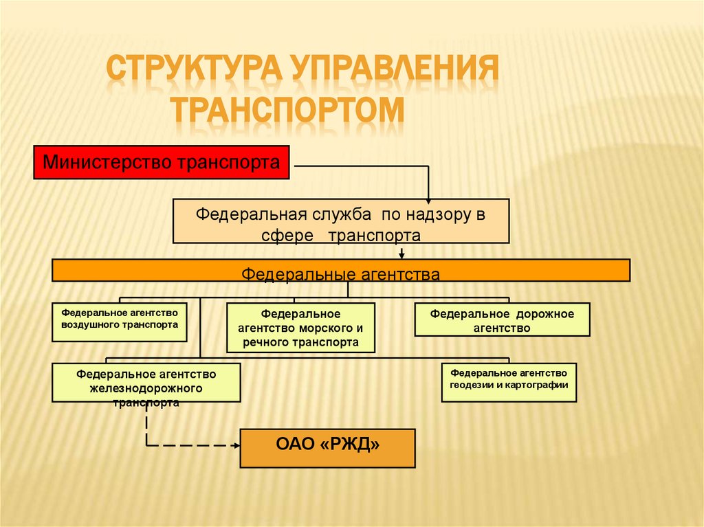 Структура управления транспортом