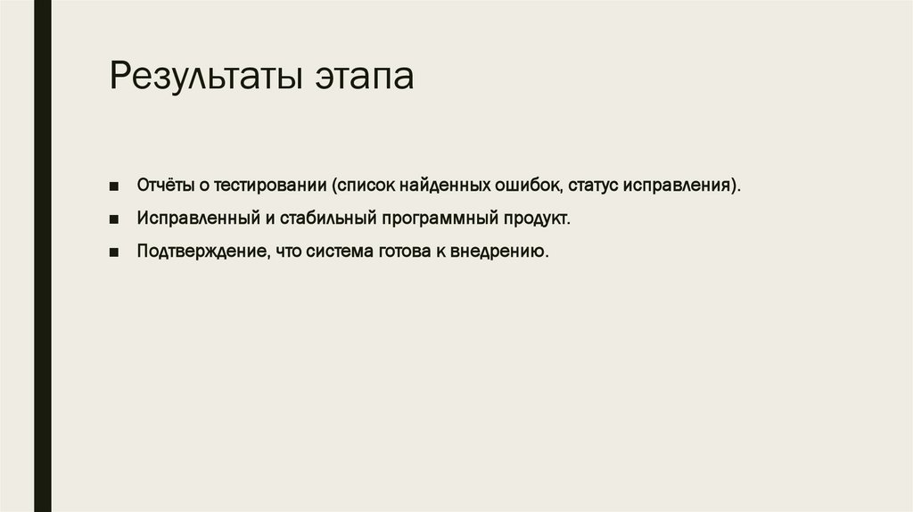 Результаты этапа