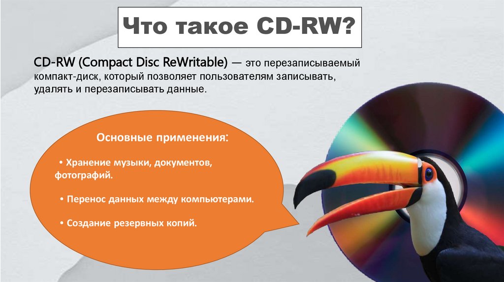 Что такое CD-RW?
