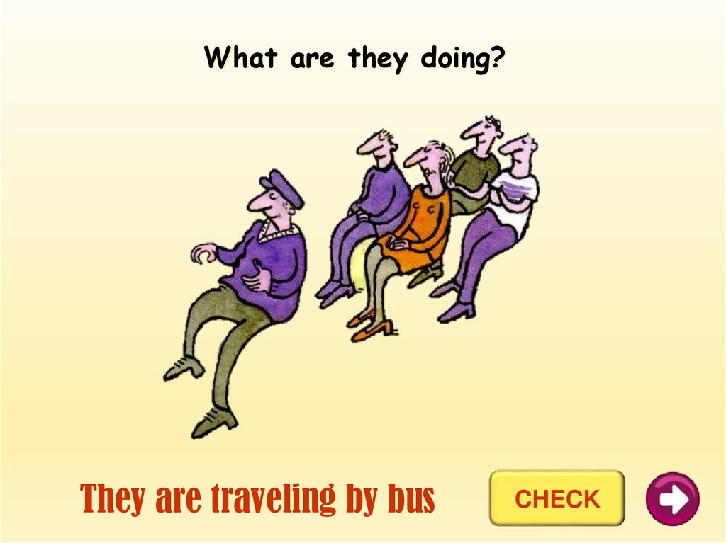 They are traveling by bus