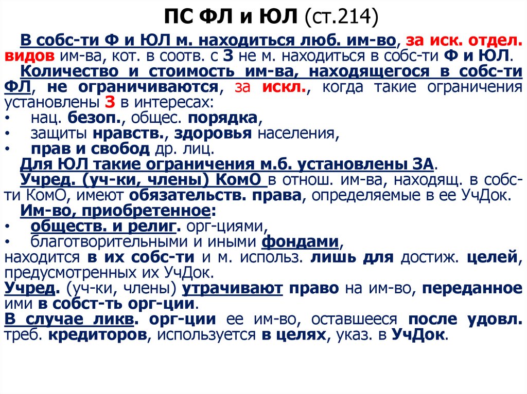 ПС ФЛ и ЮЛ (ст.214)