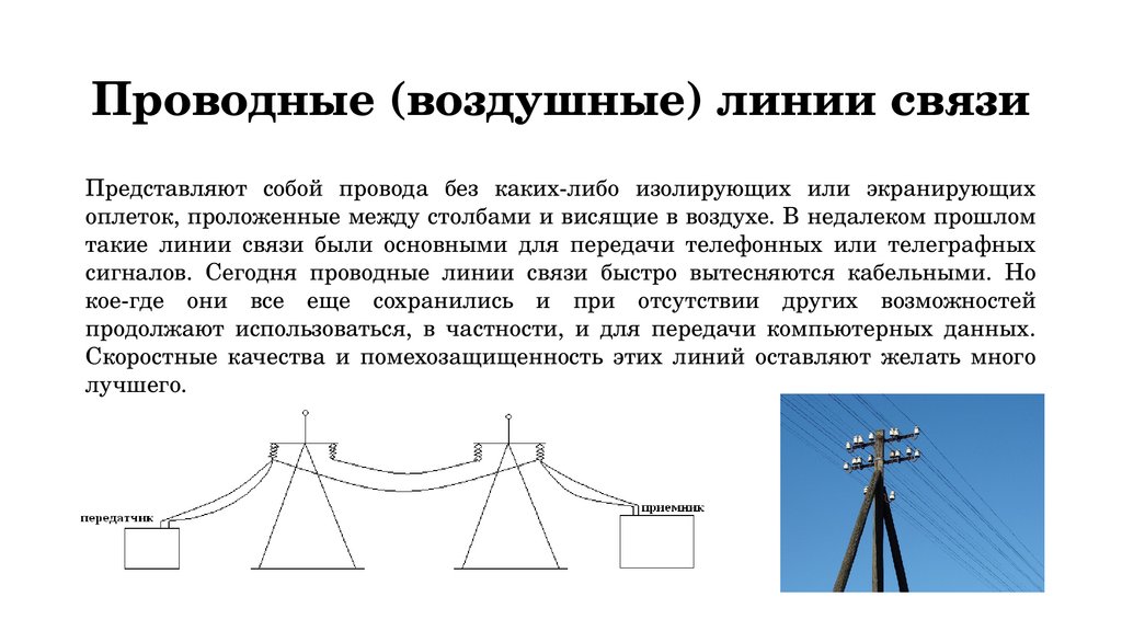 Проводные (воздушные) линии связи