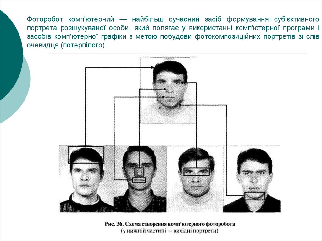 Фоторобот комп'ютерний — найбільш сучасний засіб формування суб'єктивного портрета розшукуваної особи, який полягає у