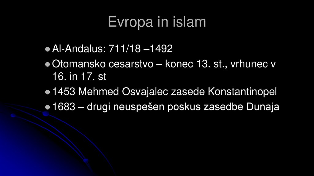 Evropa in islam