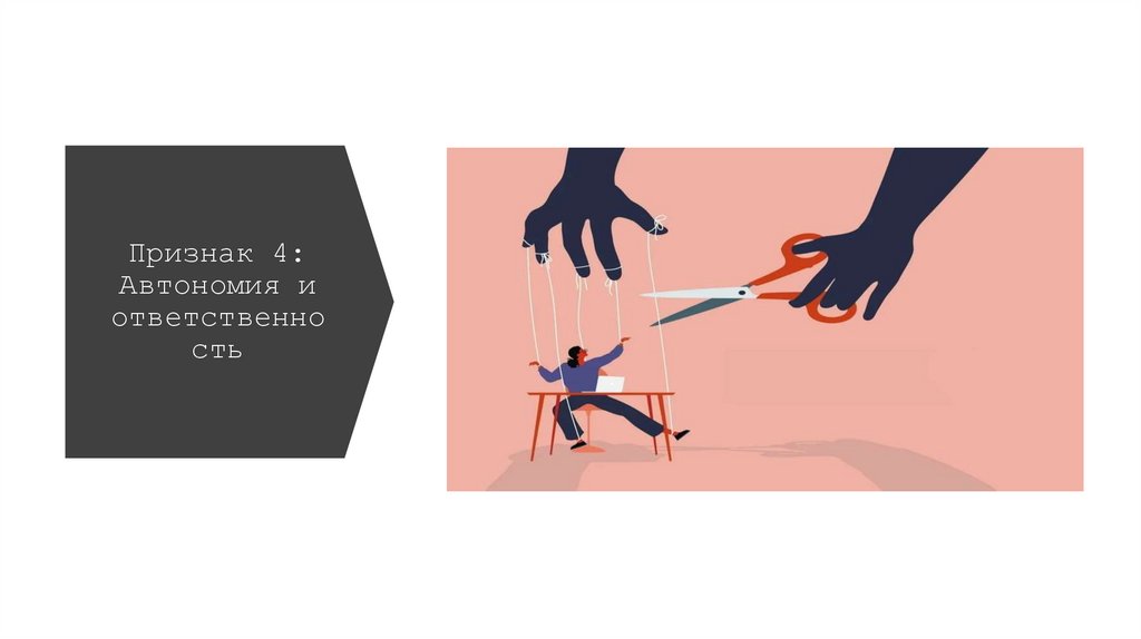 Признак 4: Автономия и ответственность