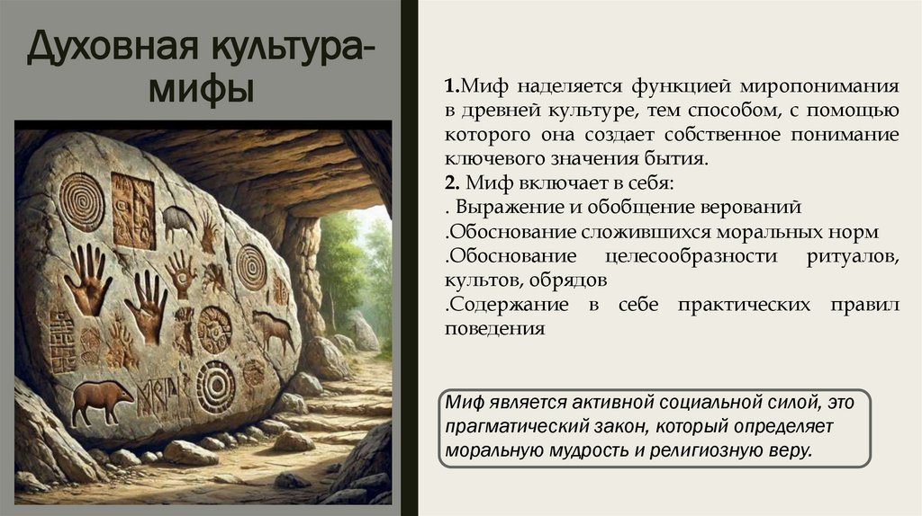 Духовная культура-мифы