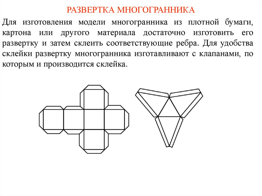 РАЗВЕРТКА МНОГОГРАННИКА