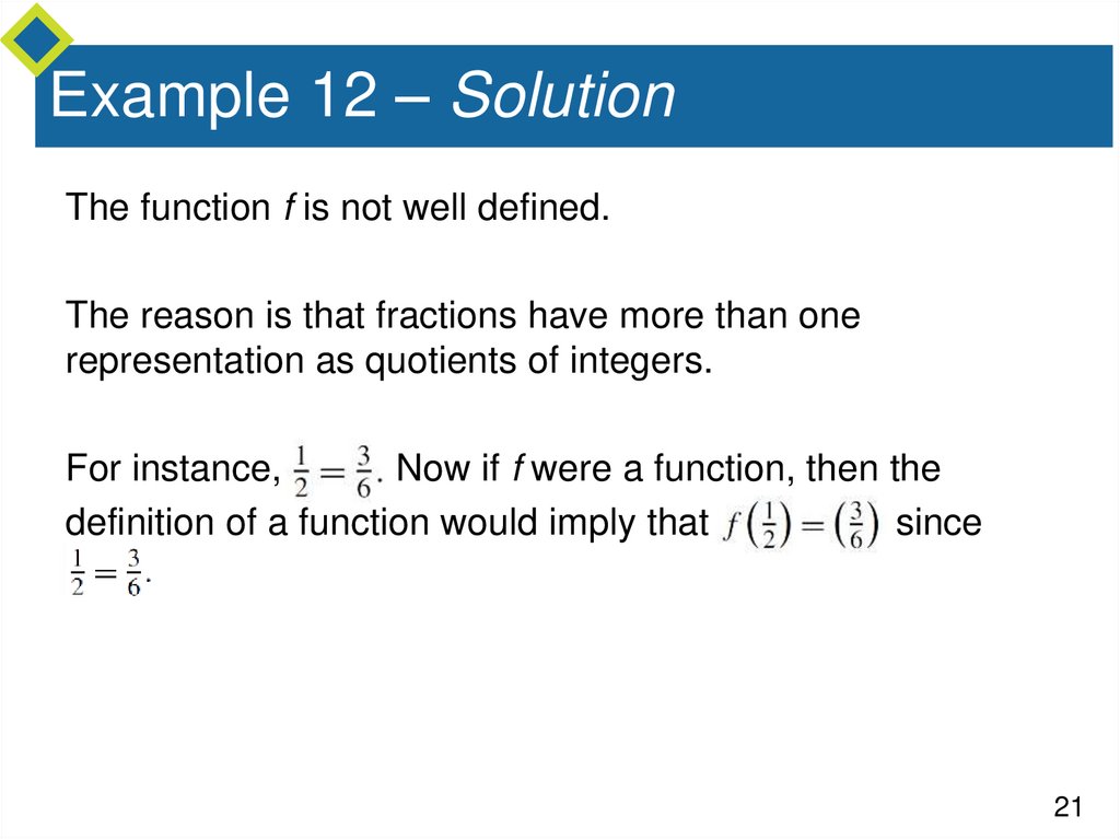 Example 12 – Solution