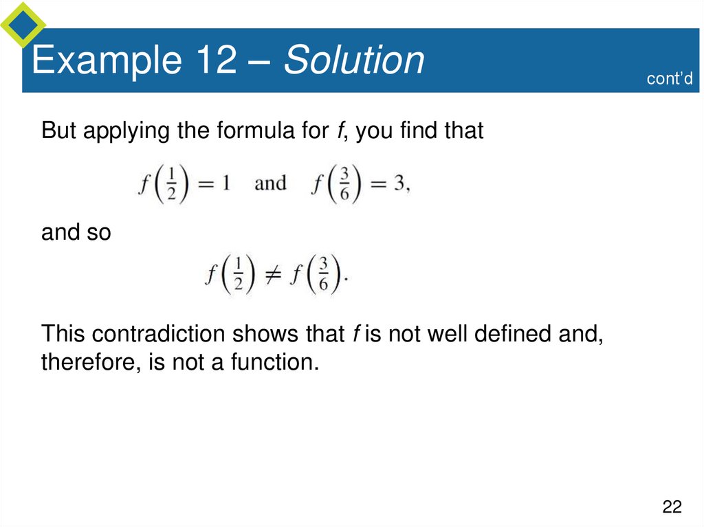 Example 12 – Solution