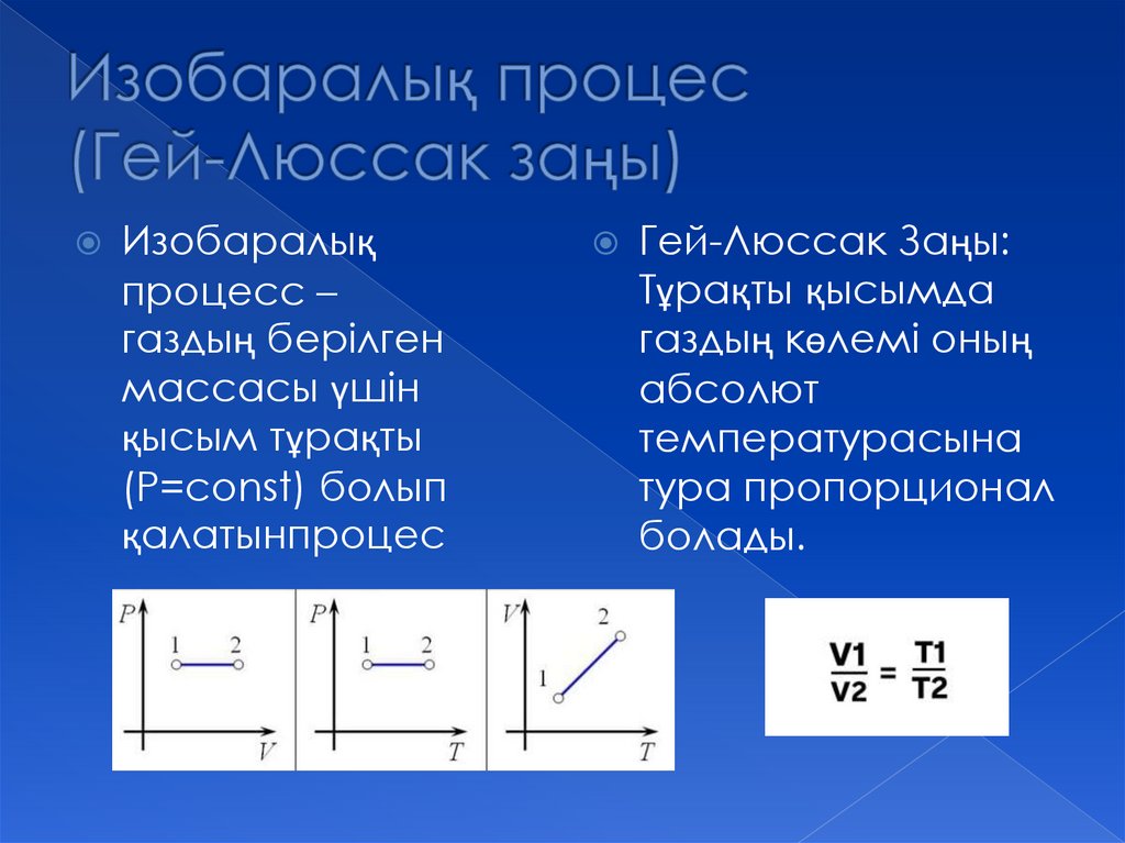 Изобаралық процес (Гей-Люссак заңы)