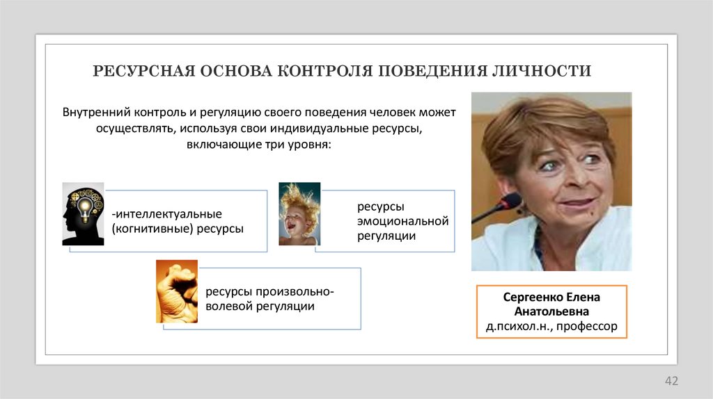 РЕСУРСНАЯ ОСНОВА КОНТРОЛЯ ПОВЕДЕНИЯ ЛИЧНОСТИ