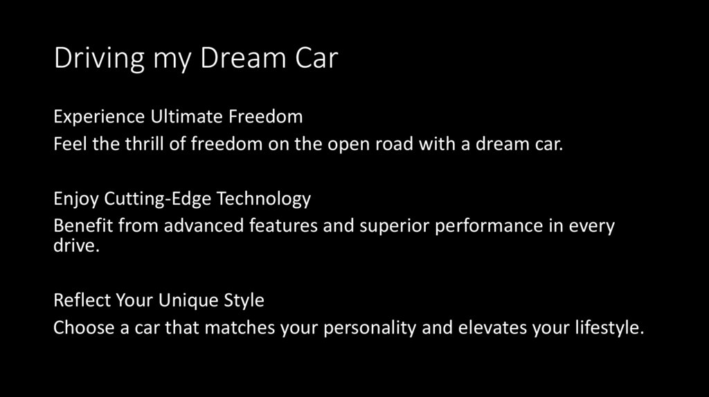 Driving my Dream Car