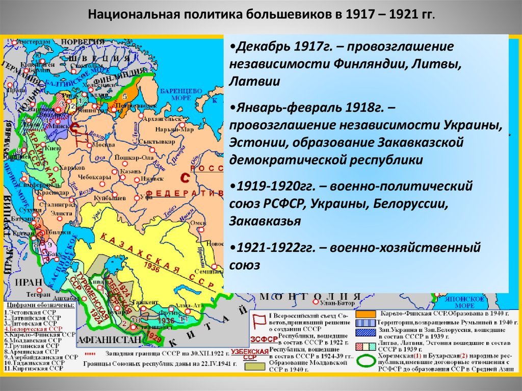 Национальная политика большевиков в 1917 – 1921 гг.