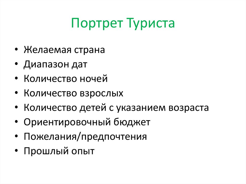 Портрет Туриста