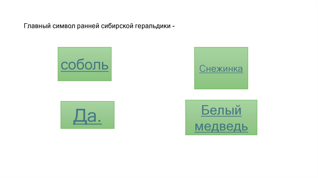 Главный символ ранней сибирской геральдики -