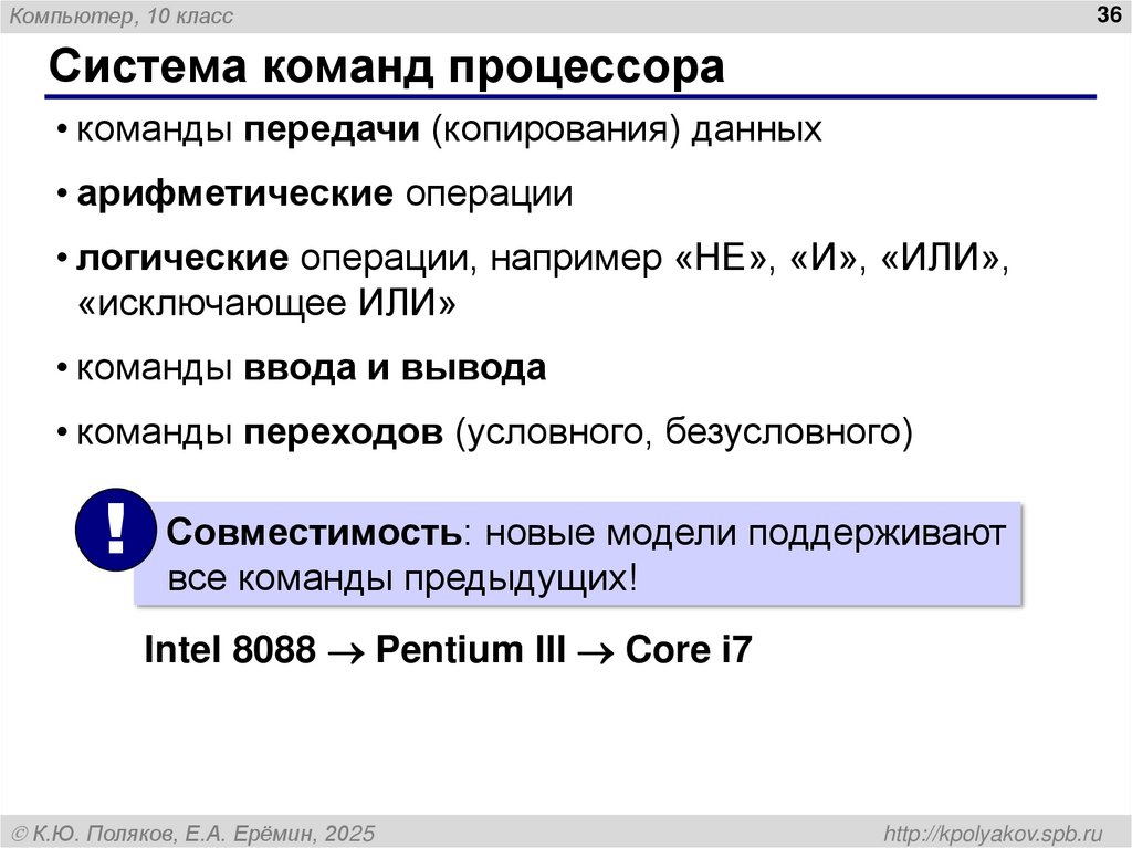 Система команд процессора