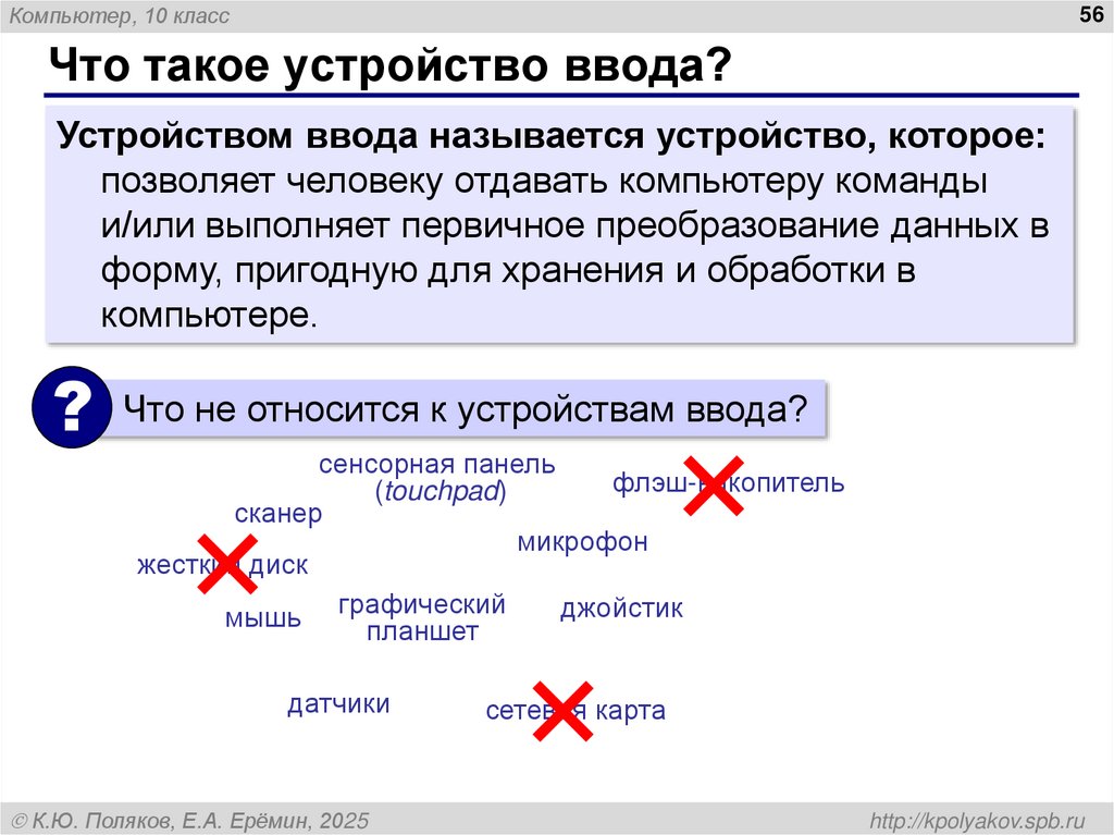 Что такое устройство ввода?