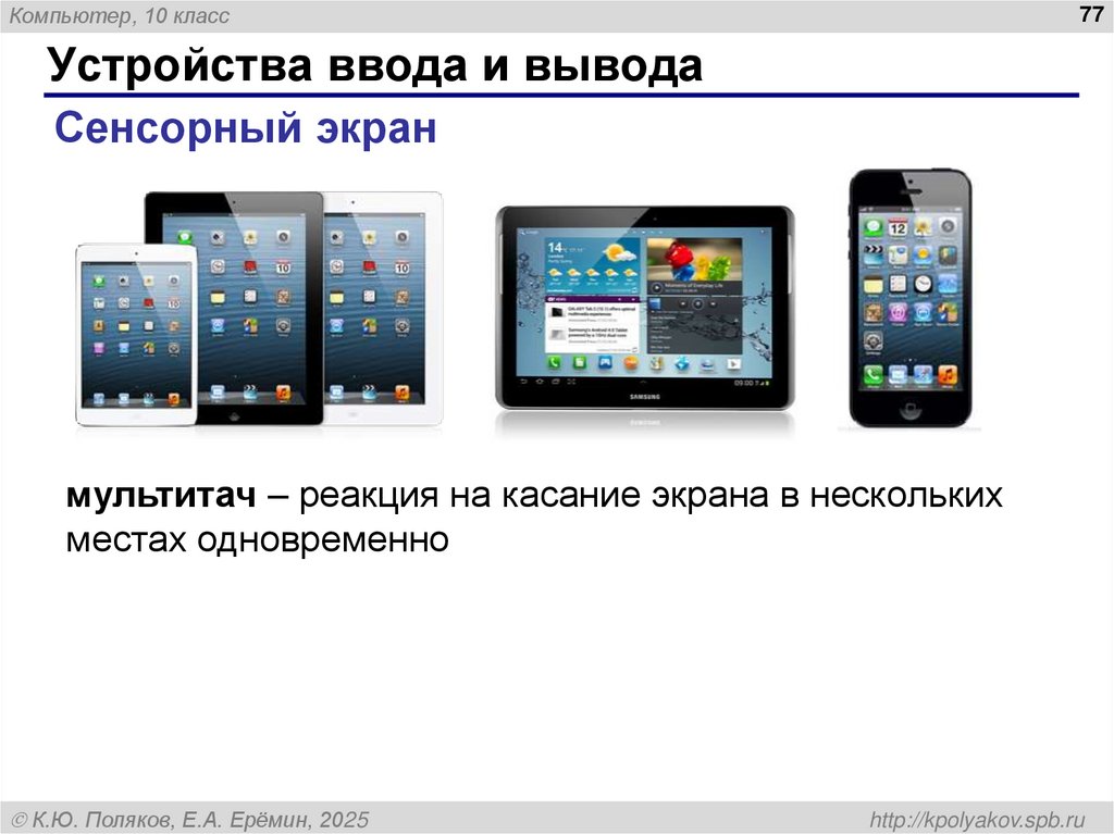 Устройства ввода и вывода
