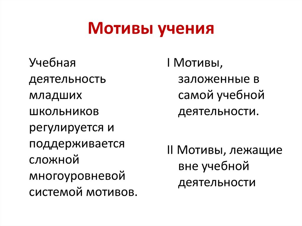 Мотивы учения