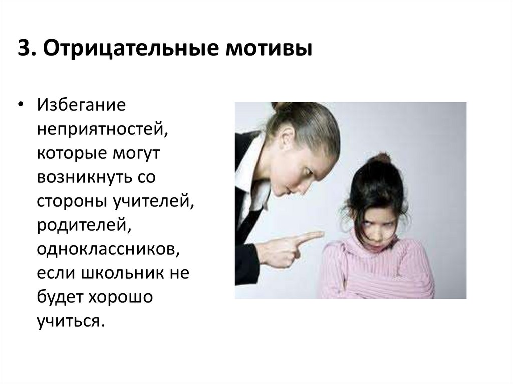 3. Отрицательные мотивы