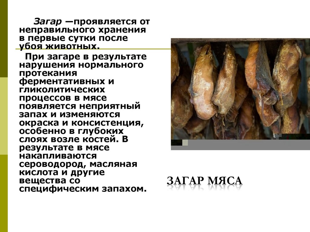 Загар мяса