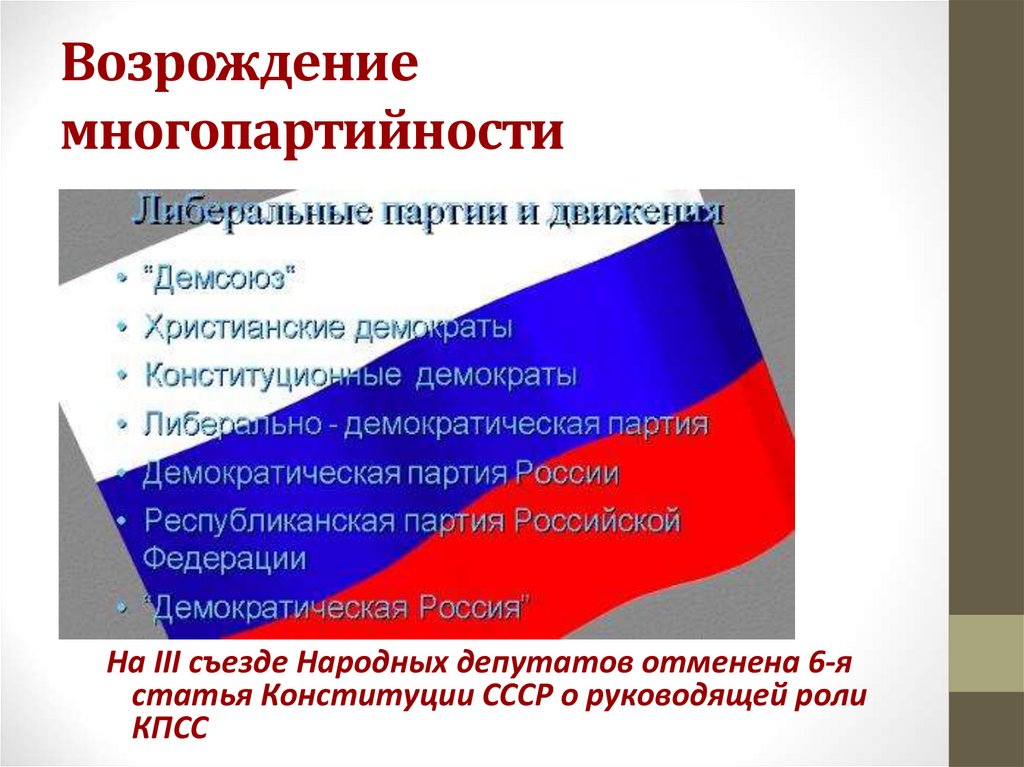 Возрождение многопартийности