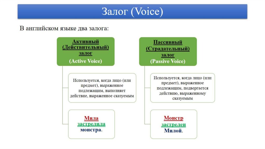 USING the PASSIVE VOICE