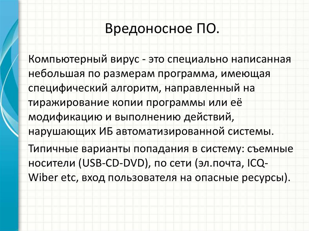 Вредоносное ПО.