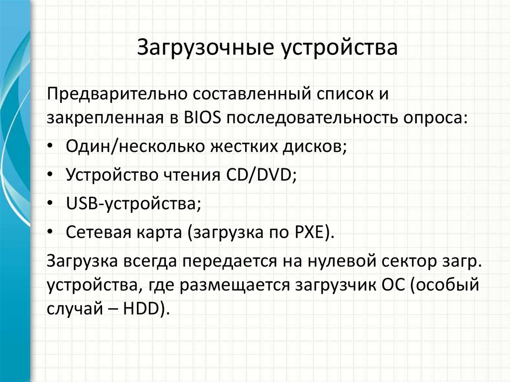 Загрузочные устройства