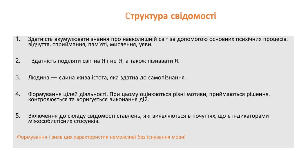 Структура свідомості