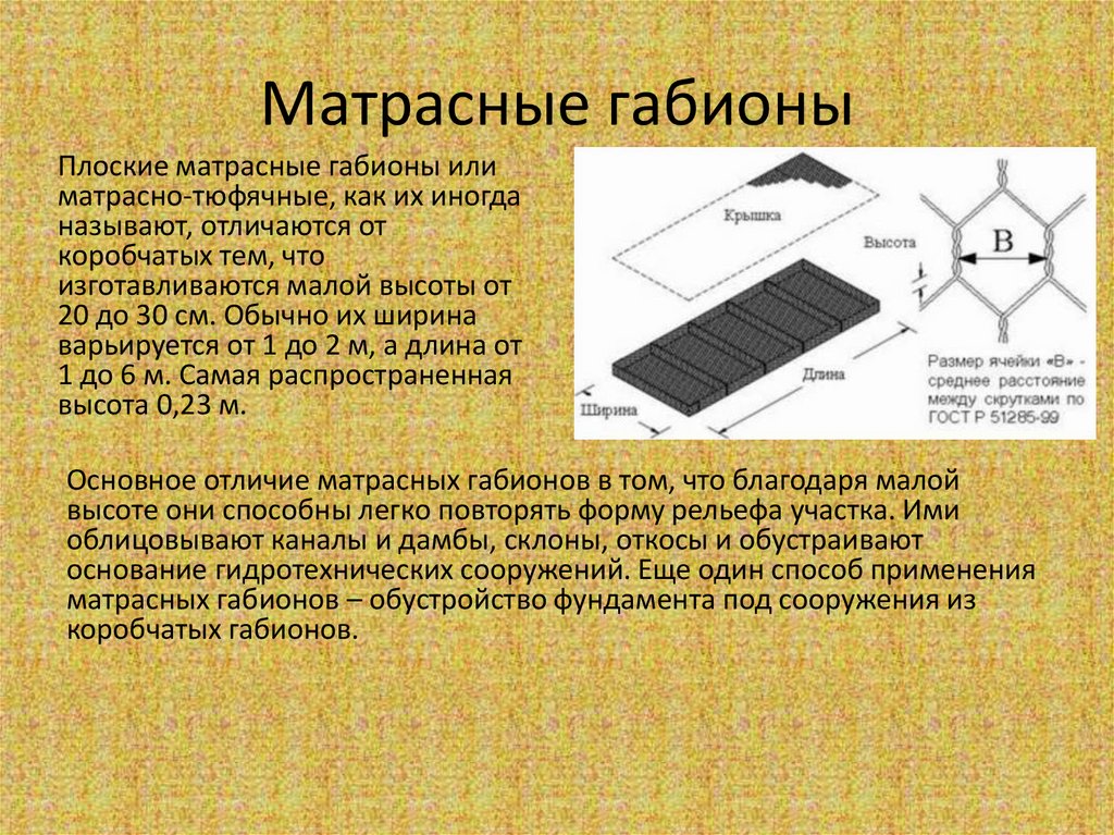 Матрасные габионы