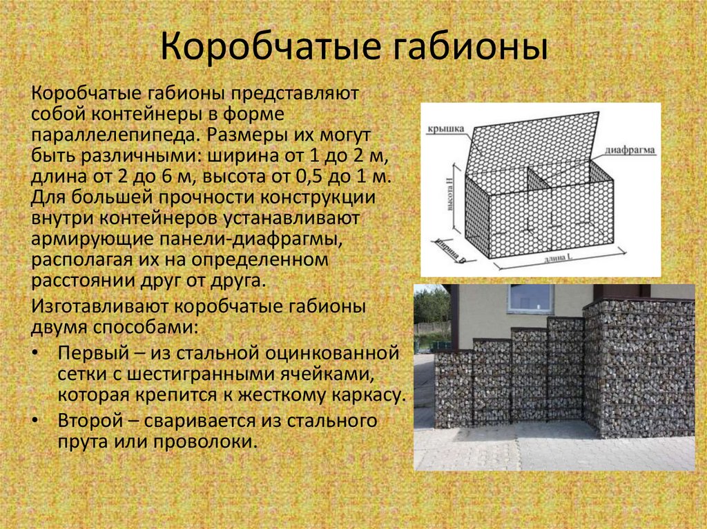 Коробчатые габионы